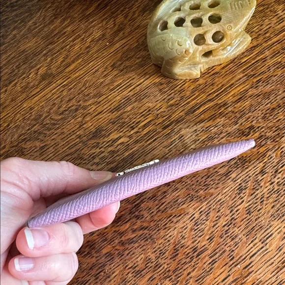 Coach Lavender, Berry & Deep Maroon Colorblock Slim ID Card Holder - Picture 4 of 6